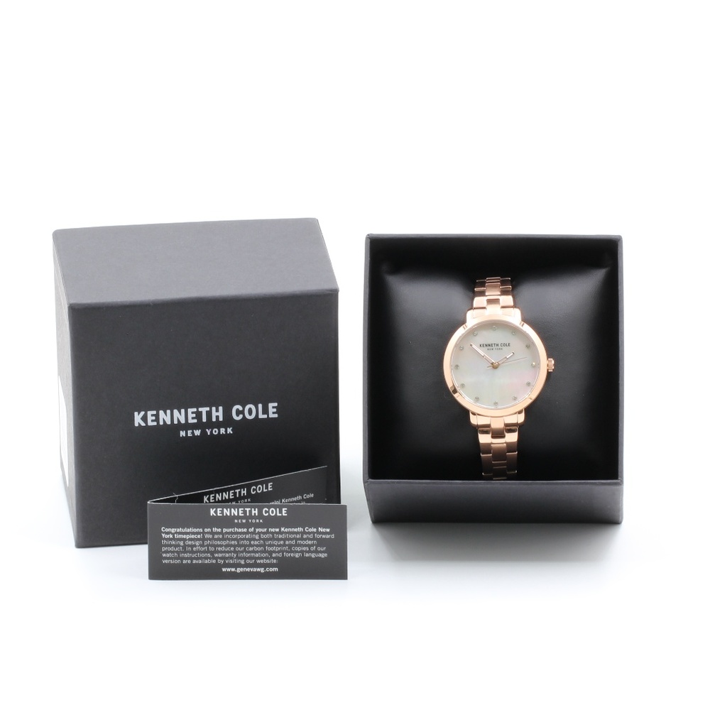 Kenneth Cole Women Rose Gold Stainless Steel Watch - Picture 2 of 6